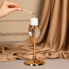 Подсвечник металлический «Безмятежность», стекло, на 1 свечу, цвет золото, 11×11×21 см - Фото 12