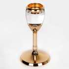 Подсвечник металл, стекло на 1 свечу «Безмятежность» цвет золото 11 х 11 х 21 см - Фото 3