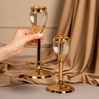 Подсвечник металл, стекло на 1 свечу «Безмятежность», цвет золото 11 х 11 х 25.5 см - Фото 11
