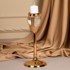 Подсвечник металл, стекло на 1 свечу «Безмятежность», цвет золото 11 х 11 х 25.5 см - Фото 17
