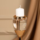 Подсвечник металл, стекло на 1 свечу «Безмятежность», цвет золото 11 х 11 х 25.5 см - Фото 18