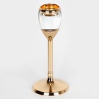 Подсвечник металлический «Безмятежность», стекло, на 1 свечу, цвет золото, 11×11×25.5 см - Фото 5