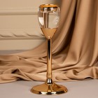 Подсвечник металл, стекло на 1 свечу «Безмятежность», цвет золото 11 х 11 х 25.5 см - Фото 6