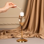 Подсвечник металл, стекло на 1 свечу «Безмятежность», цвет золото 11 х 11 х 25.5 см - Фото 9