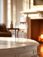 Подсвечник металлический «Изысканность», стекло, на 1 свечу, цвет золото, 9.5×9.5×17 см - Фото 2