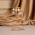 Подсвечник металлический «Изысканность», стекло, на 1 свечу, цвет золото, 9.5×9.5×17 см - Фото 11
