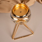 Подсвечник металлический «Изысканность», стекло, на 1 свечу, цвет золото, 9.5×9.5×17 см - Фото 12