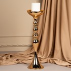 Подсвечник металл на 1 свечу «Ричард» цвет золото 12.5 х 12.5 х 44 см - Фото 10
