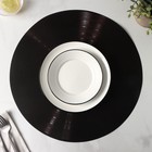 Салфетка сервировочная на стол Доляна «Виниловая пластинка», d=38 см, цвет чёрный - Фото 8