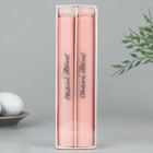 Свечи высокие с нанесением «Светлой Пасхи!», 2 шт., розовые, 19 х 2,1 см. - Фото 3