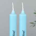 Свечи высокие с нанесением «Светлой Пасхи!», 2 шт., голубые, 19×2.1 см - Фото 6