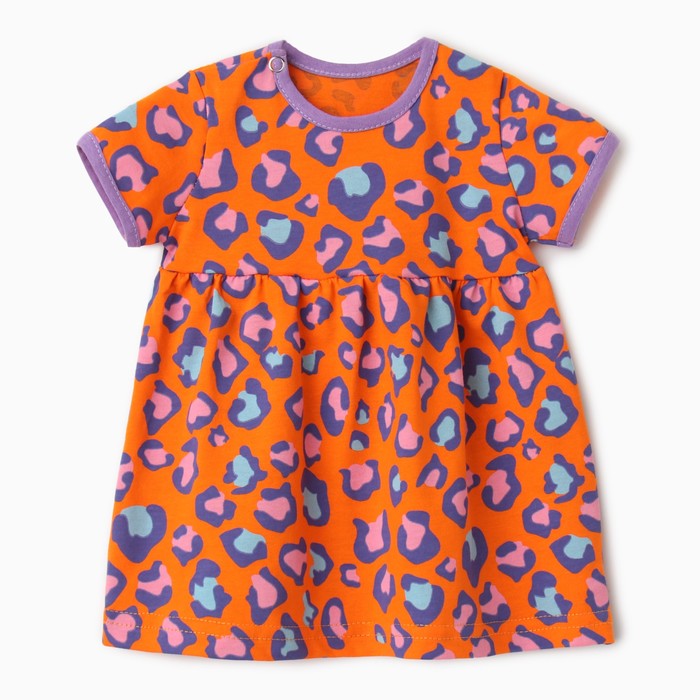 Платье Bloom Baby Лео с кор. рукавом, р. 62 см, оранжевый - Фото 1