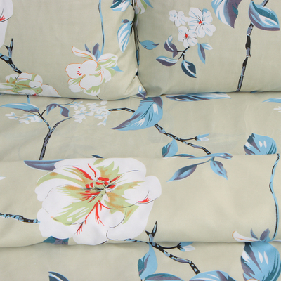 Постельное бельё 1,5сп Экономь и Я Flower, 143х215см, 145х214см, 50х70см-1шт, микрофибра, 60г/м2