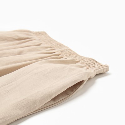 Пижама женская (рубашка, шорты) KAFTAN, размер 48-50, бежевая