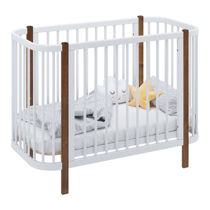 Кровать детская Polini kids Simple 350, цвет белый-дуб, крафт - Фото 1