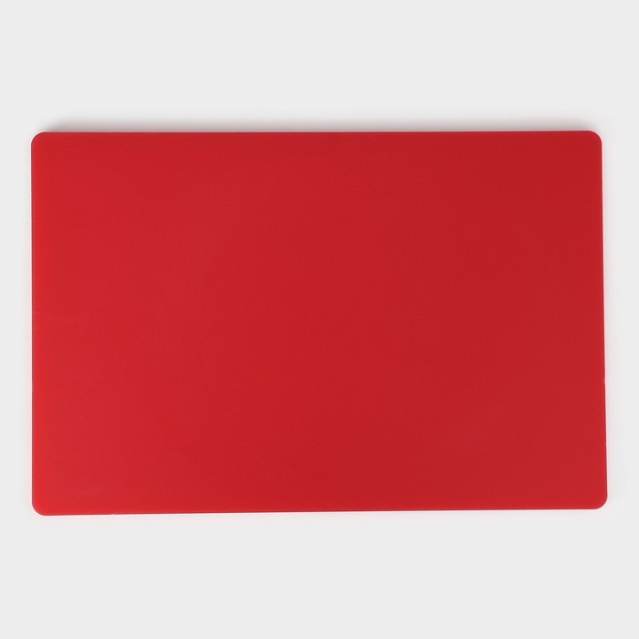 Доска профессиональная разделочная Доляна, 60×40×1,8 см, цвет красный - фото 1884714525