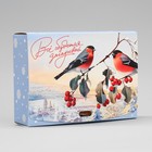 Коробка подарочная «Снегири», 16.5 х 12.5 х 5 см, БЕЗ ЛЕНТЫ - фото 9803177