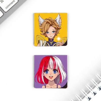 Закладки магнитные для книг, 2 шт. «Аниме»
