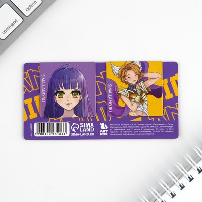 Закладки магнитные для книг, 2 шт. «Аниме»