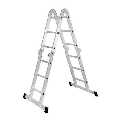 Лестница-трансформер ТУНДРА, алюминиевая, 4×3 ступени
