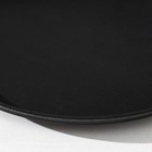 Поднос прорезиненный круглый, d=35 см, цвет чёрный - фото 4545202