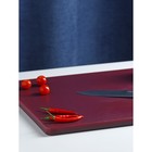 Доска профессиональная разделочная Доляна, 50×35×1,8 см, цвет бордовый - фото 9670056