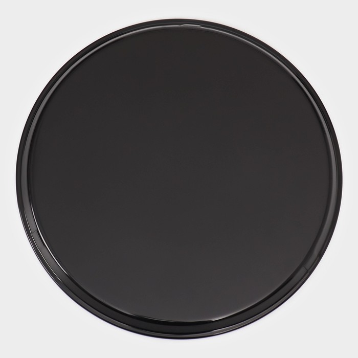 Поднос прорезиненный круглый Hanna Knövell, d=40 см, цвет чёрный - фото 1908246105