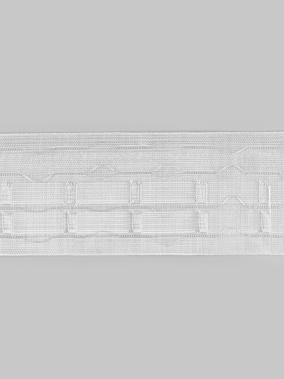 Шторная лента, органза, 8.5 см, 25±1 м, прозрачная