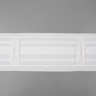 Шторная лента, матовая, 8,5 см, 25 ± 1 м, цвет белый - Фото 3
