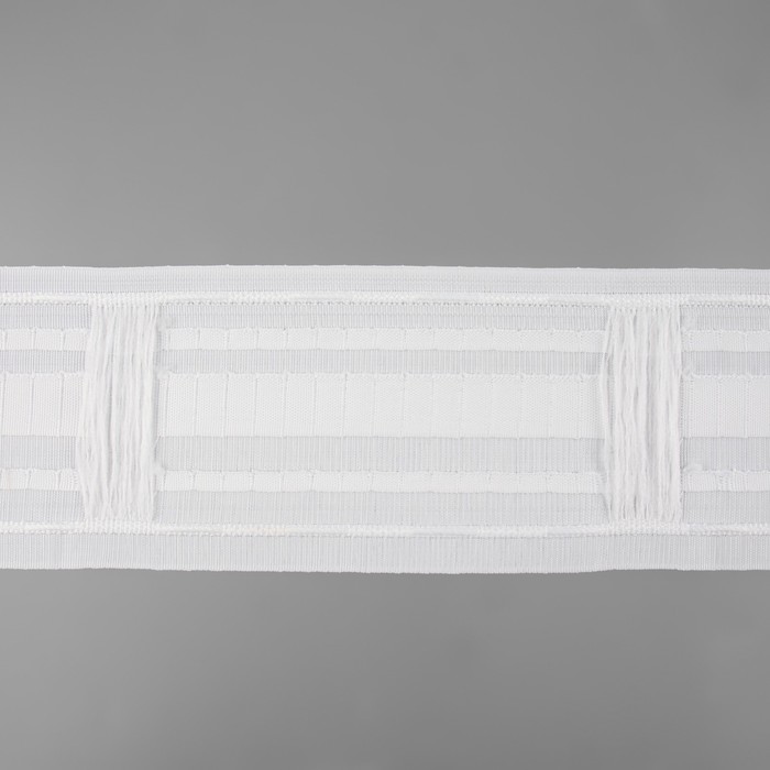 Шторная лента, матовая, 8,5 см, 25 ± 1 м, цвет белый