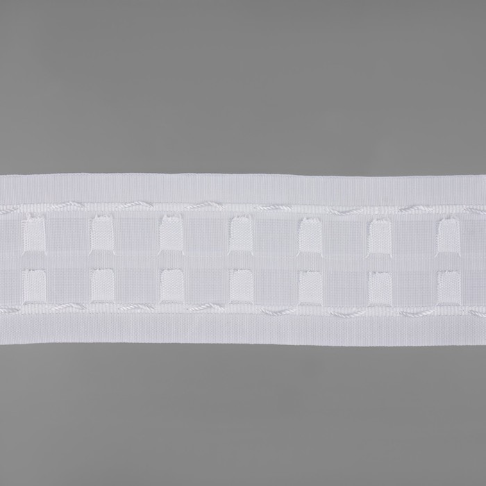 Шторная лента, матовая, 7 см, 30 ± 1 м, цвет белый