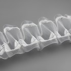 Шторная лента, органза, 4.5 см, 50±1 м, прозрачная, белая - Фото 2