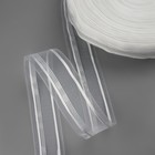 Шторная лента, органза, 4.5 см, 50±1 м, прозрачная, белая - Фото 4