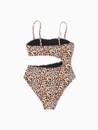 Купальник женский слитный с вырезом на животе MINAKU, размер 42, с леопардовым принтом - Фото 11