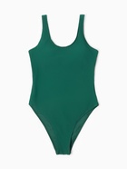 Купальник женский слитный однотонный MINAKU, размер 48, зелёный - Фото 6