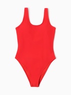 Купальник женский слитный однотонный MINAKU, размер 46, красный - Фото 5