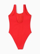 Купальник женский слитный однотонный MINAKU, размер 48, красный - Фото 9