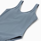 Купальник женский слитный однотонный MINAKU, размер 48, серый - Фото 7