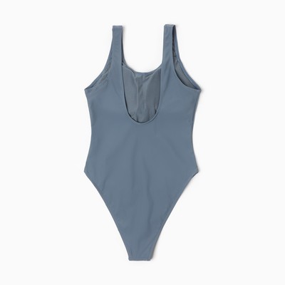 Купальник женский слитный однотонный MINAKU, размер 52, серый