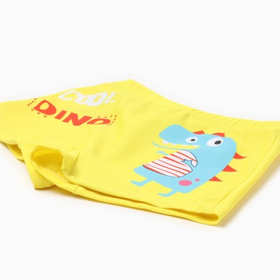 Плавки купальные для мальчика MINAKU: Cool Dino, жёлтые, рост 146-152 см
