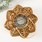 Подсвечник пластик на 1 свечу "Тыква" натуральный 11х26х19 см - фото 23526313