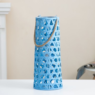 Настольная лампа «Асура» Е27 15 Вт голубой 16×16×51 см RISALUX