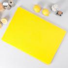 Доска профессиональная разделочная Доляна, 60×40×1,8 см, цвет жёлтый - Фото 2