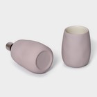 Набор для ванной SAVANNA Soft, 2 предмета (мыльница, стакан), цвет розовый - фото 9818534