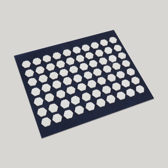 Ипликатор-коврик, основа спанбонд, 70 модулей, 32 × 26 см, цвет тёмно- синий/белый