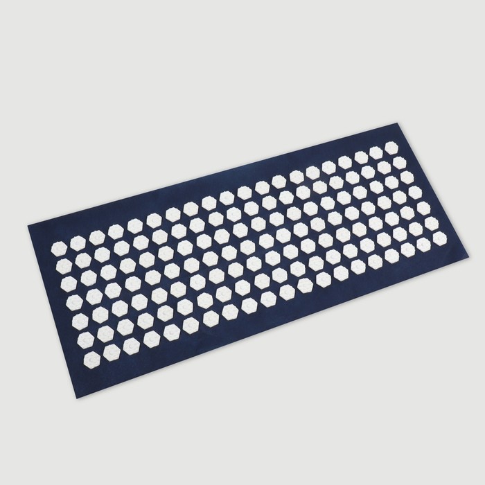 Ипликатор - коврик, основа спанбонд, 140 модулей, 28 × 64 см, цвет тёмно-синий/белый - фото 1926970994