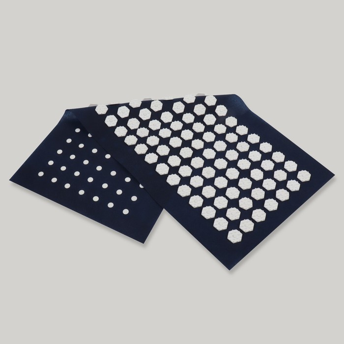 Ипликатор - коврик, основа спанбонд, 140 модулей, 28 × 64 см, цвет тёмно-синий/белый - фото 1907994967
