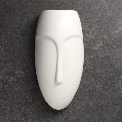 Кашпо для цветов «Силуэт», 20×10×6 см, керамика, подвесное, белое