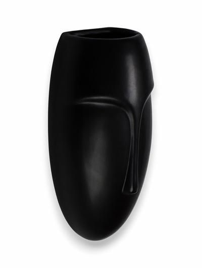 Кашпо для цветов «Силуэт», 20×10×6 см, керамика, подвесное, серое