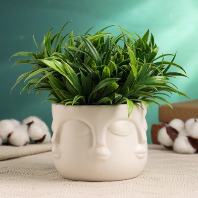 Кашпо «Многоликий» белое, 12×12×9 см